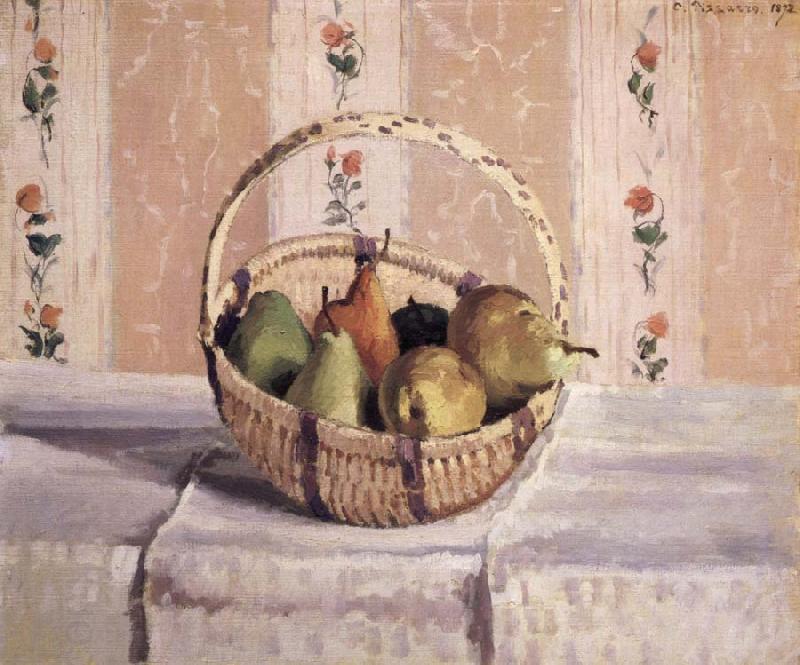 Camille Pissarro apples and pears in a round basket China oil painting art